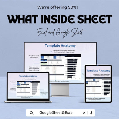 Interview Scorecard Template | Candidate Evaluation Sheet | Interview Assessment Tracker | HR Recruitment Tool