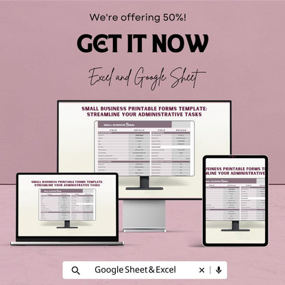 Small Business Printable Forms Template | Business Forms Bundle | Small Business Worksheets | Printable Office Forms