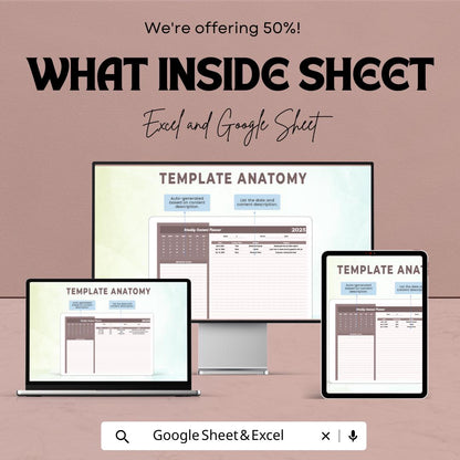 Weekly Content Planner Sheet | Google Sheets & Excel Template | Social Media Calendar | Content Plan Tracker | Digital Marketing Planne