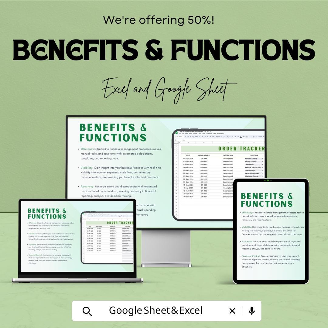 Small Business Spreadsheet Template | Cash Book for Income and Expenses | Excel & Google Sheets | Business Tracker | Digital Download