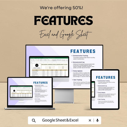 Onboarding Communication Log HR Template, Employee Announcement Tracker, New Hire Communication Sheet, HR Onboarding