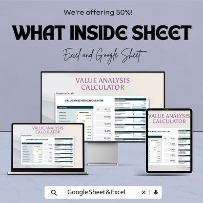 Property Value & ROI Calculator | Excel & Sheets