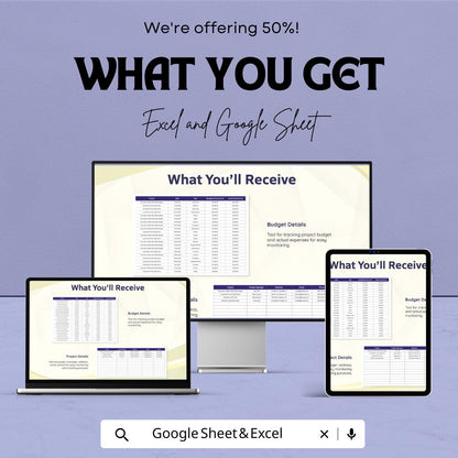 Accounting Budget Control Sheet – Excel and Google Sheet Template for Budgeting, Financial Management & Expense Tracking