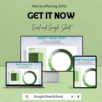 Health Pie Chart Template | Medical Data Visualization Dashboard | Health Statistics Tracker | Instant Download