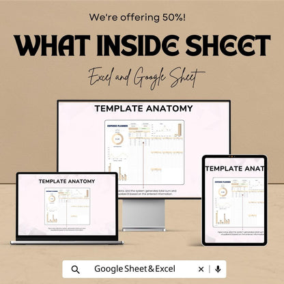Expense Planner Sheet | Budget Tracker Excel and Google Sheet Template for Personal Finance | Budgeting & Expense Management Tool