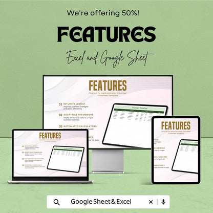 Volunteer Timesheet Template | Volunteer Hours Tracker | Nonprofit Time Log | Volunteer Tracking Spreadsheet