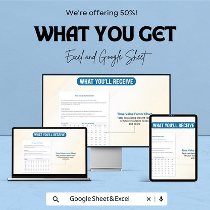 Insurance Needs Analysis Sheet - Excel & Google Sheets Template for Tailored Insurance Solutions - Comprehensive Coverage Planner