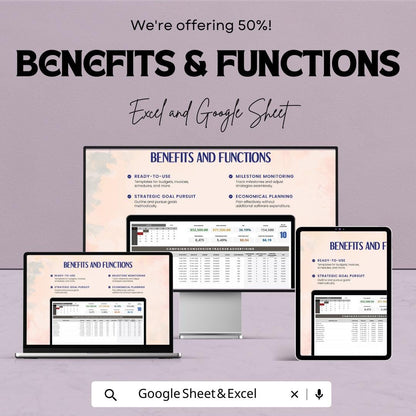 Campaign Conversion Tracker Template | Advertising ROI Tracker | Marketing Budget Spreadsheet | PPC Performance Dashboard