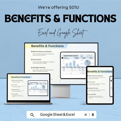 Manpower Budget Sheet – Excel and Google Sheets Template for Workforce Planning & Resource Allocation