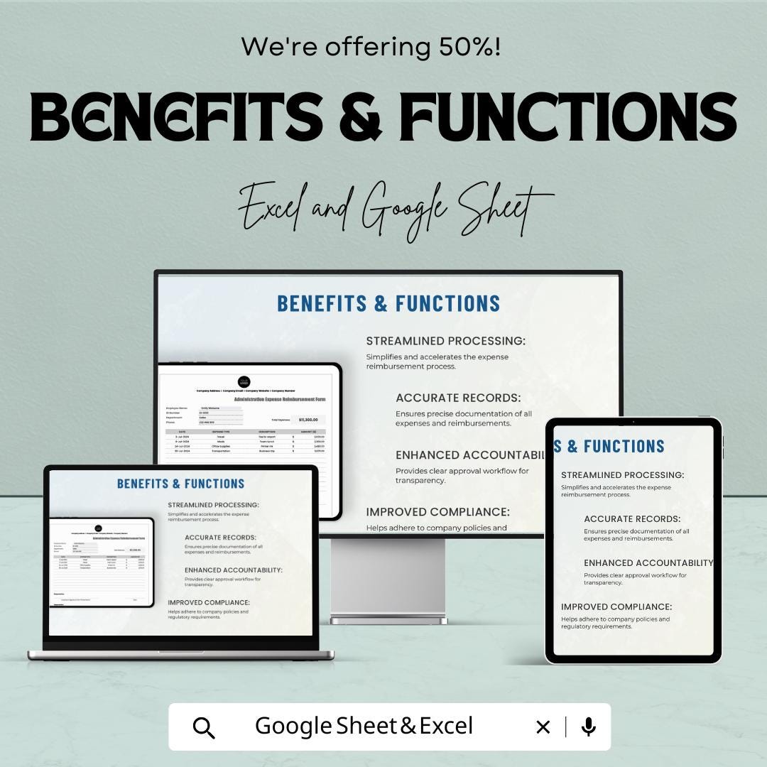 Administration Expense Reimbursement Form Sheet – Excel & Google Sheets Template for Efficient Expense Tracking