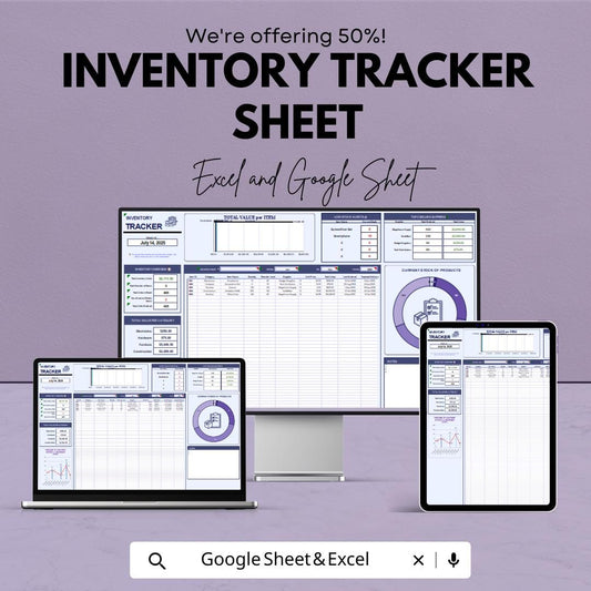 HR Inventory Tracker Sheet | Inventory Management Dashboard | Stock Tracking | Inventory Control Template | Budget & Expense Management