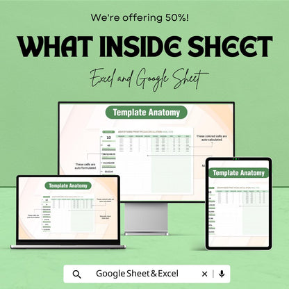 Advertising Print Media Circulation Analysis Tool | Excel & Google Sheets Template | Ad Spend Tracker | Marketing Analytics Spreadsheet