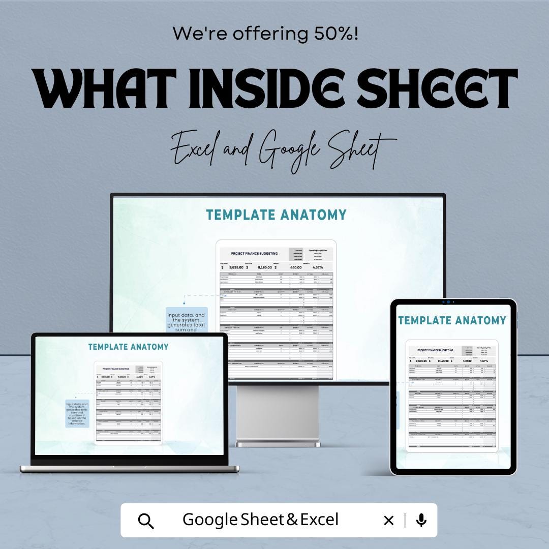 Project Finance Budgeting Template | Project Cost Budget Planner | Financial Planning Template | Capex & Opex Budget Tool