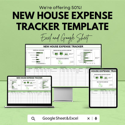New House Expense Tracker Template, Moving Budget Planner, Home Moving Cost Tracker, Relocation Budget, New Home Planner