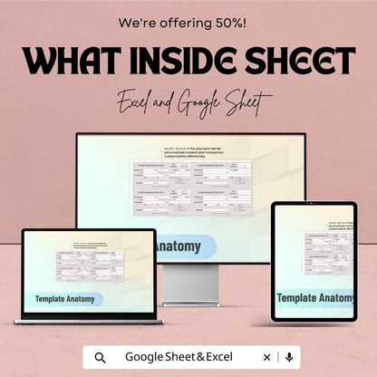 Cash Payment Receipt Template – Excel & Google Sheet – Financial Documentation, Proof of Payment, Transaction Record – Editable Template