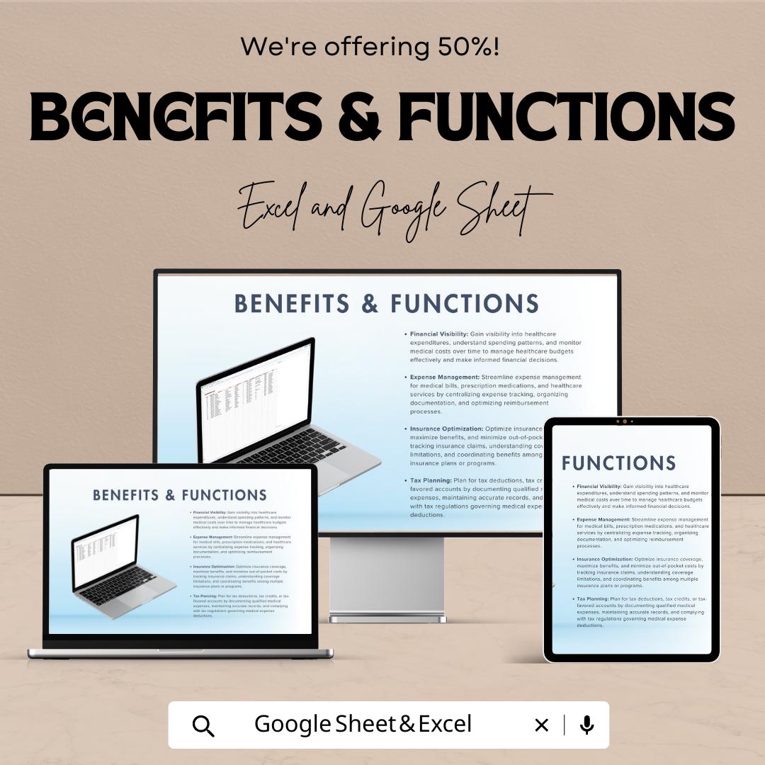 Medical Expenses Tracker, Health Expense Log, Medical Budget Template, Insurance & Doctor Bill Tracker