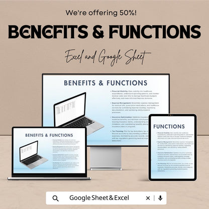 Medical Expenses Tracker, Health Expense Log, Medical Budget Template, Insurance & Doctor Bill Tracker