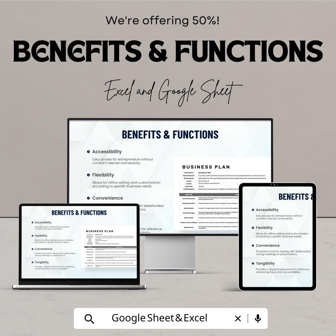Printable Business Plan Template | Small Business Startup Planner | Editable Business Proposal | Entrepreneur Planning Sheet