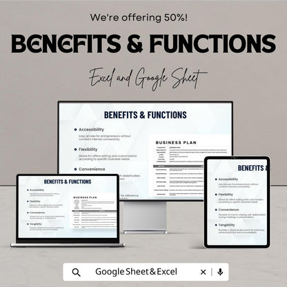 Printable Business Plan Template | Small Business Startup Planner | Editable Business Proposal | Entrepreneur Planning Sheet