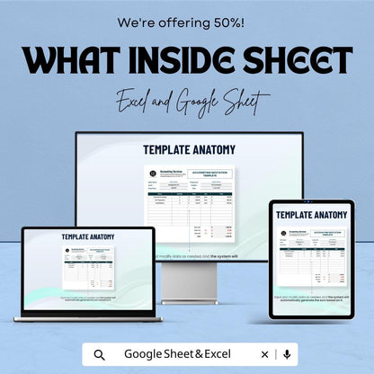 Accounting Quotation Sheet - Professional | Google Sheets Template - Customizable & Easy-to-Use - Invoice Generator for Financial Services