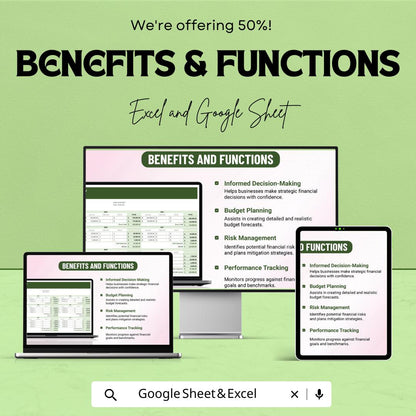 Pro Forma Financial Projections Template | Business Financial Forecast Spreadsheet | Cash Flow, Income & Balance Sheet Model
