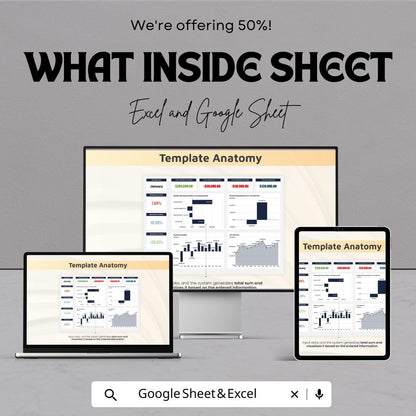 E-Commerce Cash Flow Dashboard Template | Business Finance Tracker | Profit and Expense Report | Online Store Analytics Spreadsheet