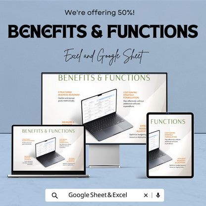 Business Plan Startup Template | Excel & Google Sheets | Startup Business Plan, Entrepreneur Roadmap, Small Business Planning Tool