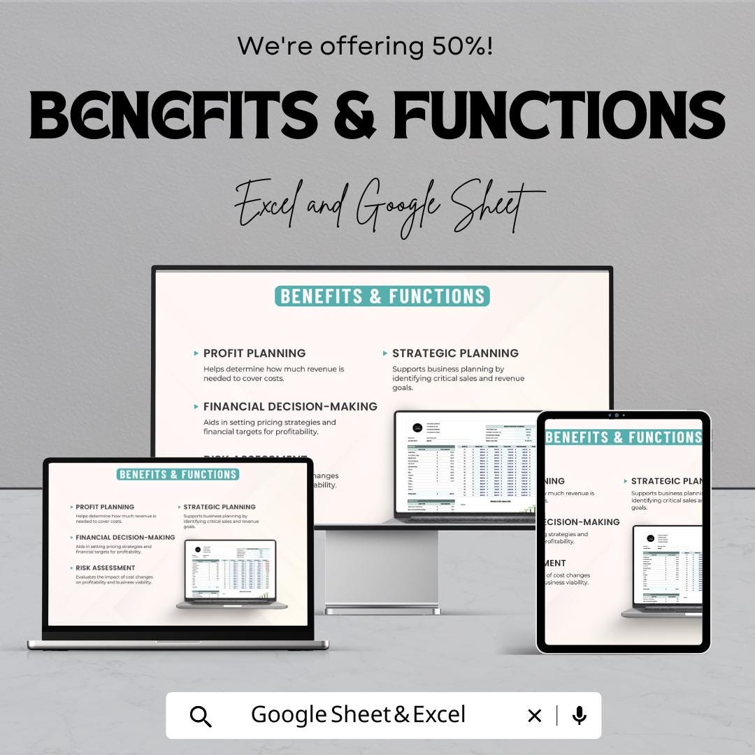 Administration Break-Even Analysis Template | Profitability & Financial Planning | Business Analysis Tool