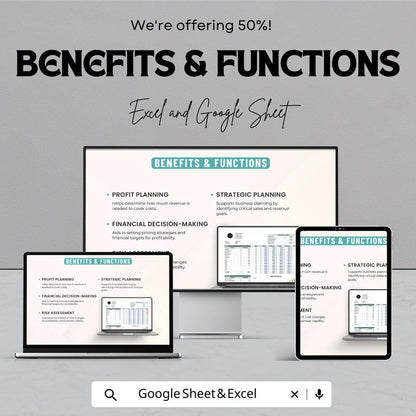 Administration Break-Even Analysis Template | Profitability & Financial Planning | Business Analysis Tool