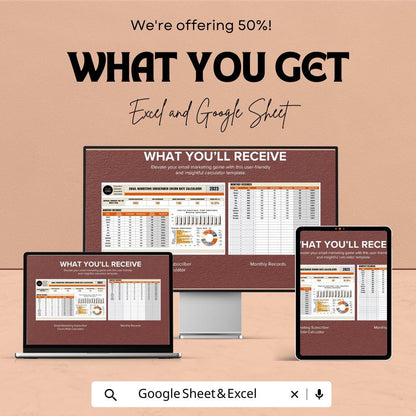 Email Marketing Subscriber Churn Rate Calculator | Google Sheet and Excel Template | Track Monthly Churn Rate & New Subscribers