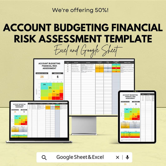 Account Budgeting Financial Risk Assessment Template |Financial Planner | Budget Forecasting Tool | Business Finance Template