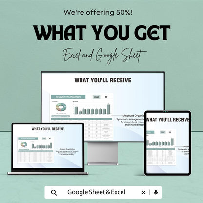 Account Organization Template | Account Management Tracker | Dashboard & Account Status Sheet | Account Log and Reporting