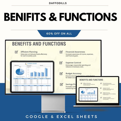 Bi-Weekly Budget Template, Biweekly Budget Planner, Expense Tracker Spreadsheet, Google Sheets Excel Budget