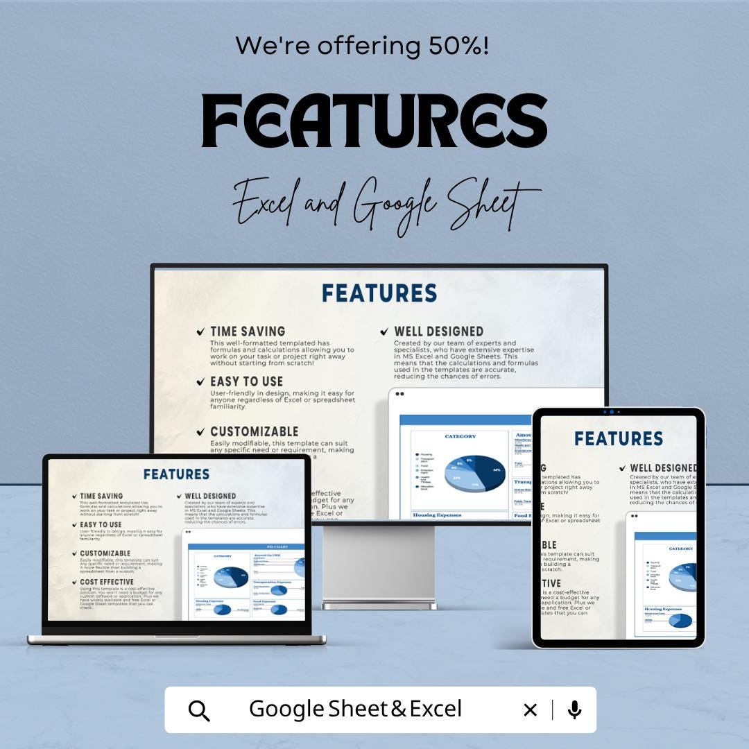 Pie Chart Template | Data Visualization Spreadsheet | Analytics Dashboard Template | Excel & Google Sheets | Business Reporting Sheet |