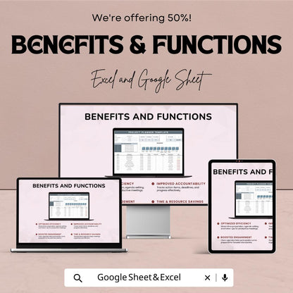 Project Planner Sheet 2025 | Excel and Google Sheet Template | Task Scheduling & Budget Planner | Project Management Tool