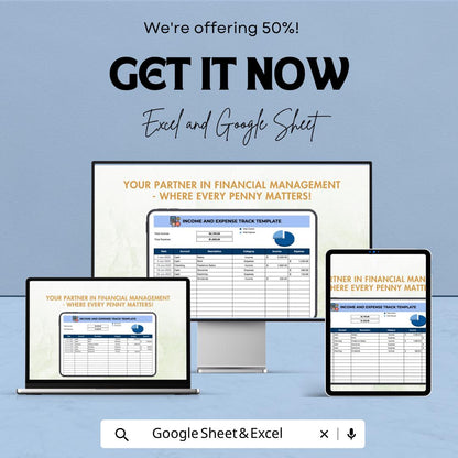 Income and Expense Tracker Template Excel Google Sheets | Budget Planner Spreadsheet | Financial Tracker | Expense Tracker | Digital Budget