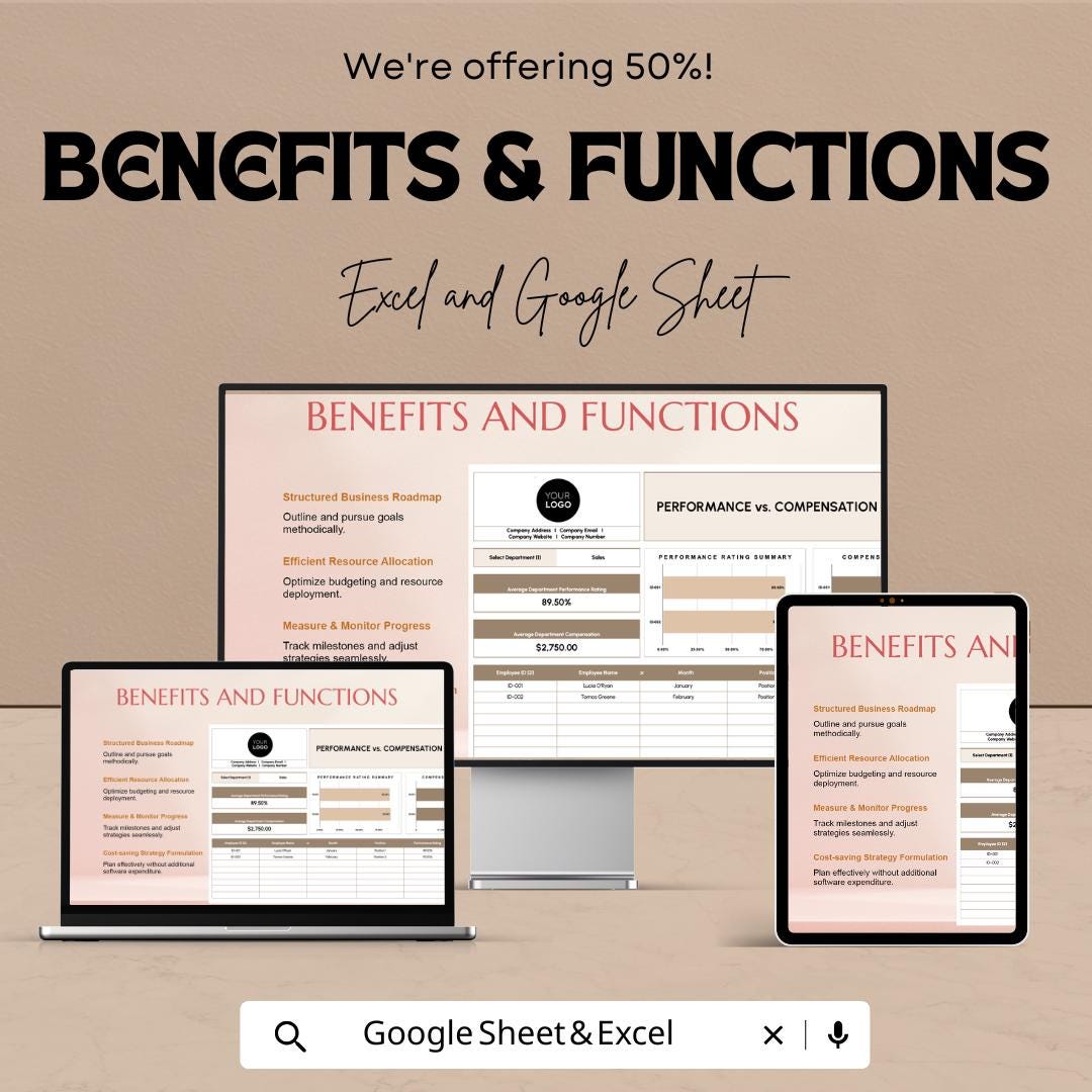 Performance vs Compensation Analysis HR Sheet - Excel & Google Sheets Template for Employee Data Analysis
