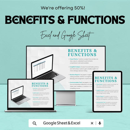 Finance Graph Template | Financial Dashboard Spreadsheet | Business Finance Chart Template | Revenue Expense Profit Tracker