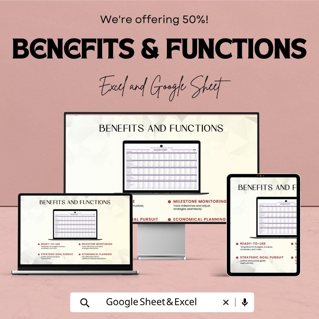 Startup Balance Sheet Template | Business Financial Statement | Balance Sheet Spreadsheet | Startup Finance Template | Excel & Google Sheets