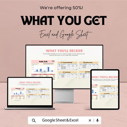 Trade Show Budget Template | Event Budget Spreadsheet | Exhibition Budget Planner | Marketing Budget Sheet