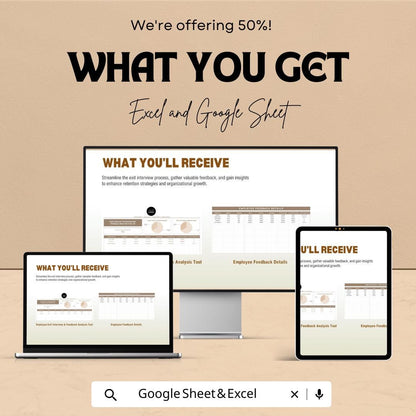 Employee Exit Interview and Feedback Analysis Tool HR Template | Exit Interview Dashboard | Employee Feedback Tracker