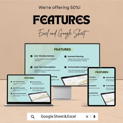 Cash Flow Analysis Template, Excel & Google Sheets, Cash Flow Tracker, Business Finance Spreadsheet, Budget and Income Expense Tool
