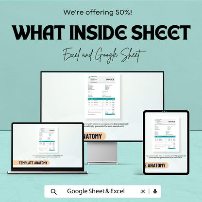 Basic Proforma Invoice Template | Excel & Google Sheet | Business Invoice Format | Editable Proforma Bill Template | Printable Invoice Sheet