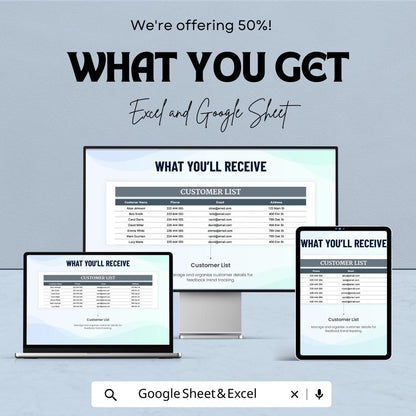 Sales Customer Feedback Trend Analysis Sheet | Google Sheet Template | Track Customer Feedback, Trends, and Insights | Data Analysis Tool
