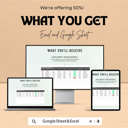 Administration Document Inventory Tracking Sheet – Google Sheets & Excel Template for Efficient Document Management