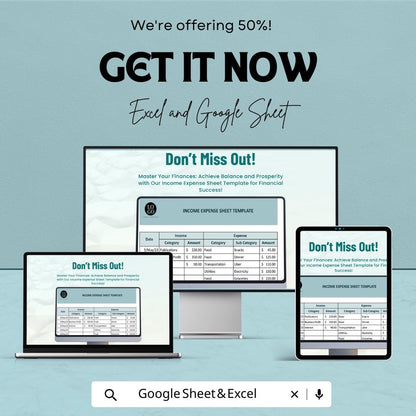 Income Expense Sheet Template Excel, Monthly Income and Expense Tracker, Small Business Budget Spreadsheet,  Cash Flow Log