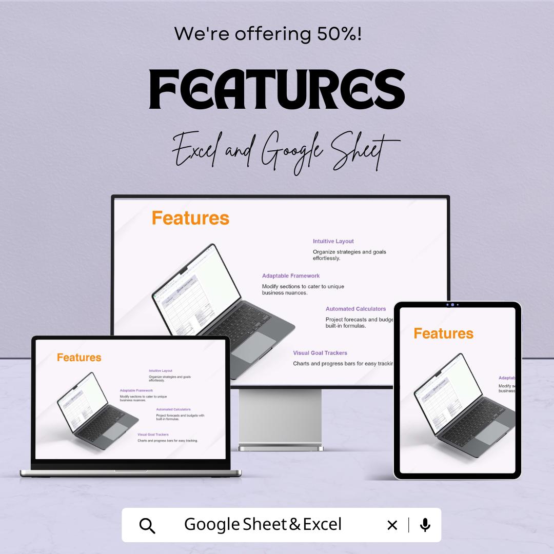 Blank Calculator Sheet | Excel & Google Sheets | Customizable Business Calculator Template | Expense and Cost Tracking Tool