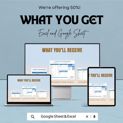 Restaurant Break-Even Analysis Spreadsheet Template | Food Cost Calculator | Profit Margin Planner | Menu Pricing Tool |