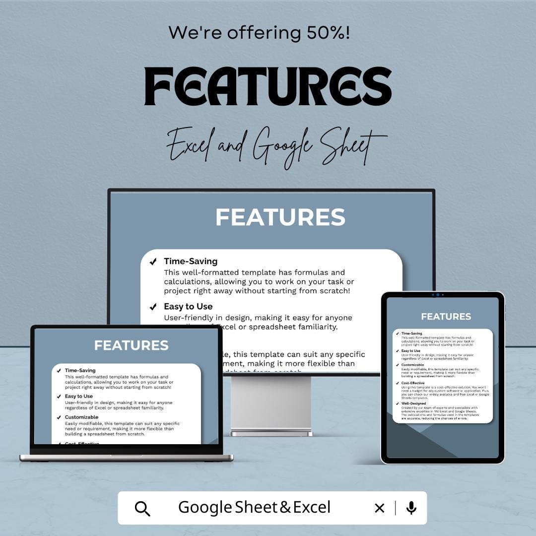 Quotation Format Template | Excel & Google Sheets | Business Quotation Sheet | Editable Price Quote Template | Instant Download