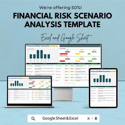 Financial Risk Scenario Analysis Template, Excel & Google Sheets, Risk Assessment Spreadsheet, Business Risk Planner, Scenario Planning Tool
